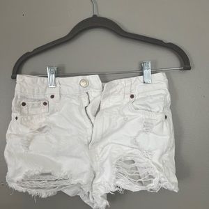 Zara white jean shorts